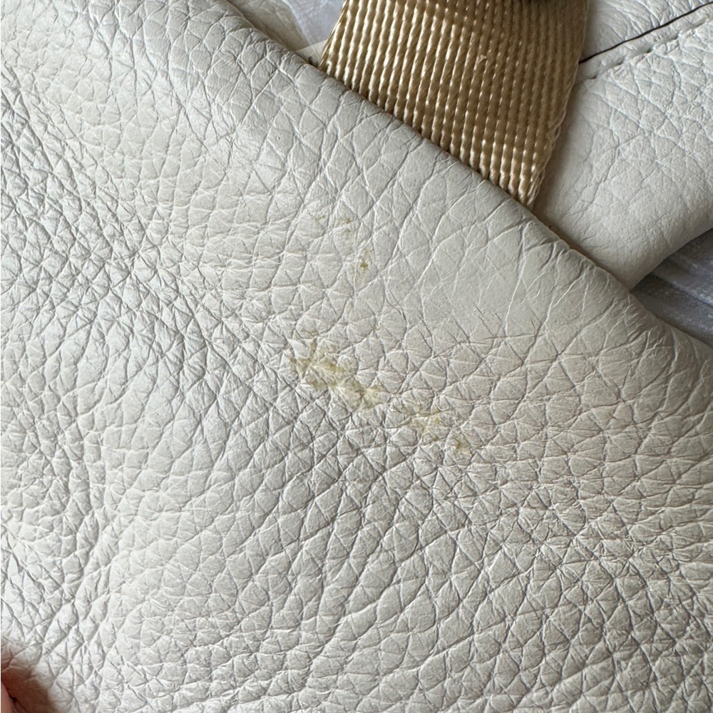 Michael Kors Slater Medium Pebbled Leather Backpack Optic White - Picture 16 of 16